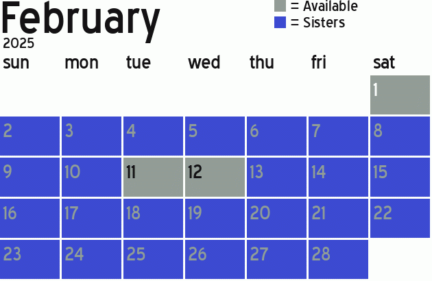 Missionary Dinner Calendar