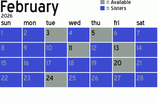 Missionary Dinner Calendar