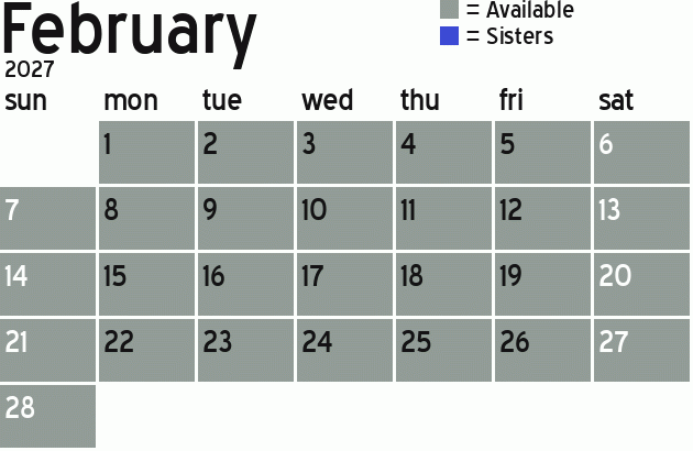 Missionary Dinner Calendar