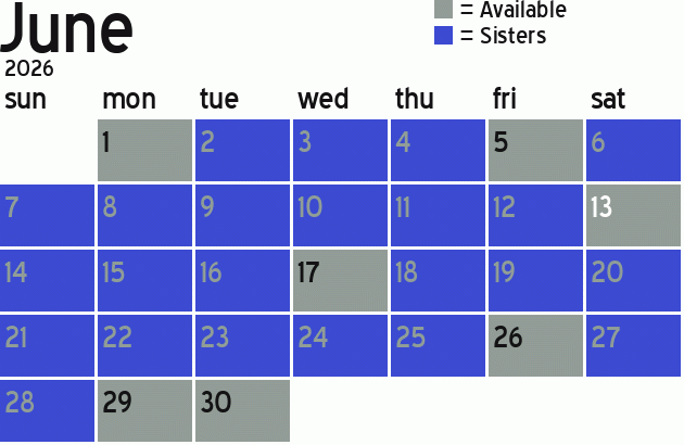Missionary Dinner Calendar