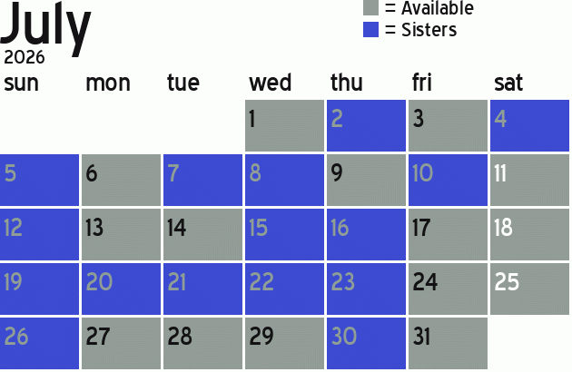 Missionary Dinner Calendar