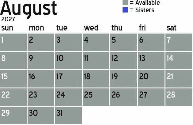 Missionary Dinner Calendar