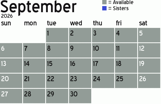 Missionary Dinner Calendar