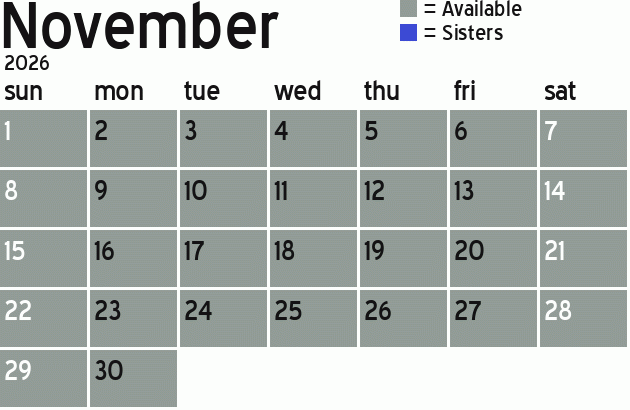 Missionary Dinner Calendar