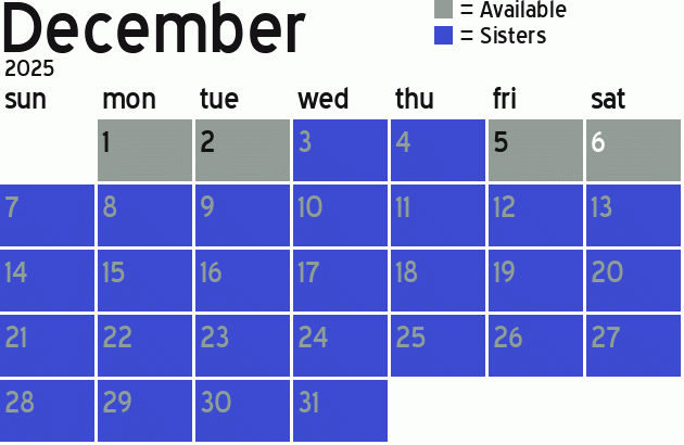 Missionary Dinner Calendar