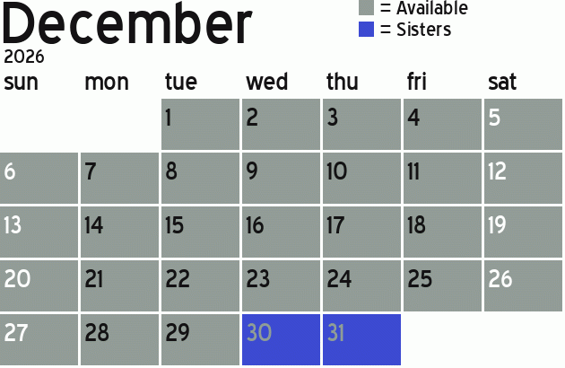 Missionary Dinner Calendar